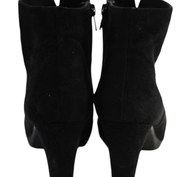 Stuart Weitzman Womens Suede Pointed Toe Block Heel Ankle Booties Black Size 7 - Picture 6 of 6